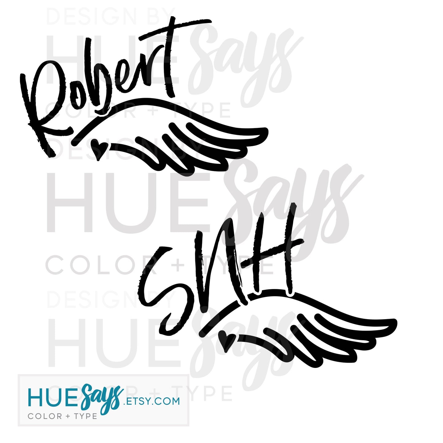 Window Sticker, Car Decal, In Loving Memory Custom Name Angel Wing