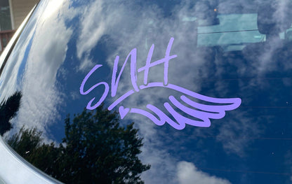 Window Sticker, Car Decal, In Loving Memory Custom Name Angel Wing